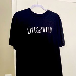 Live Wild Black Tee Shirt